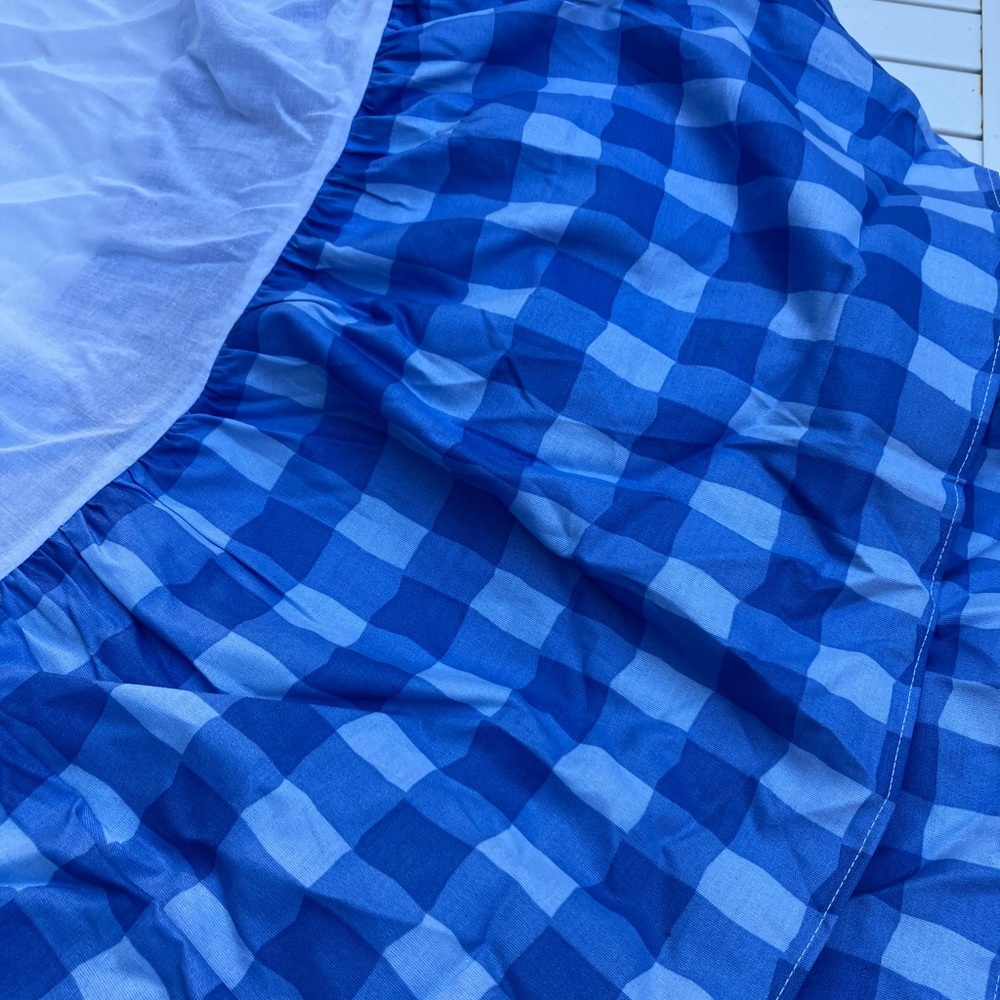 2 Bedskirts/dust ruffles- Dan River-like new. Twin. Store/hide stuff under bed.
